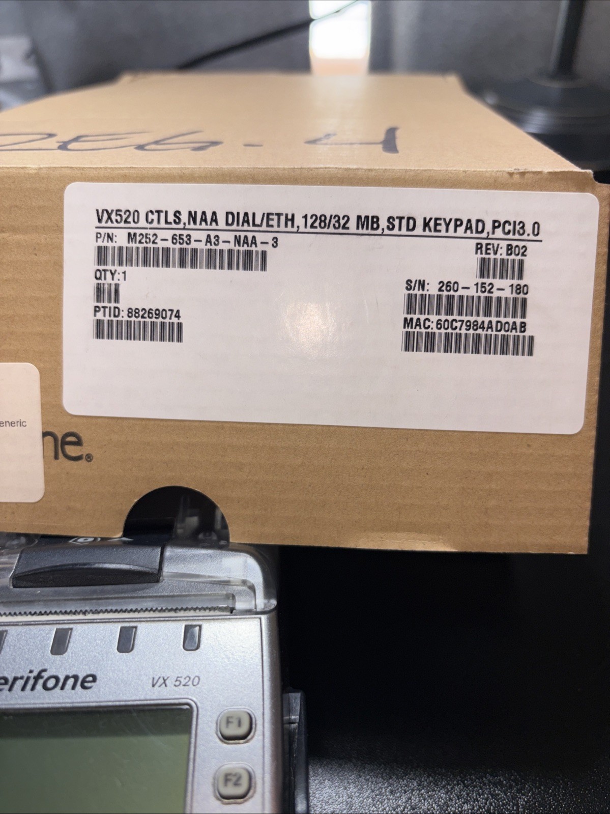 VeriFone VX 520 CTLS M252-653-AD-NAA-3