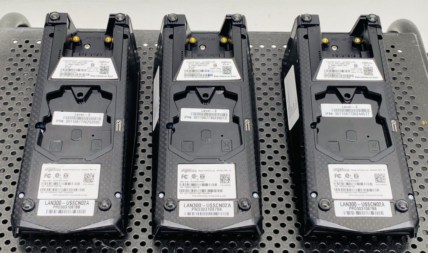 LOT OF 3 – OPEN BOX – ingenico lane 3000 LAN300-USSCN02A / MACHINES ONLY