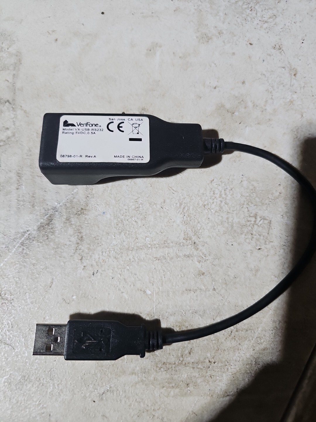 VERIFONE VX520 USB TO RS232 DONGLE. #z70