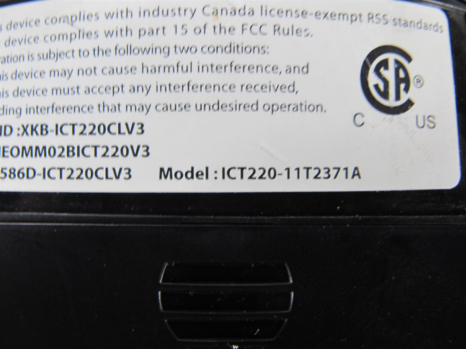 INGENICO iCT220 Credit Card Terminal Reader POS ICT220-11P3044A