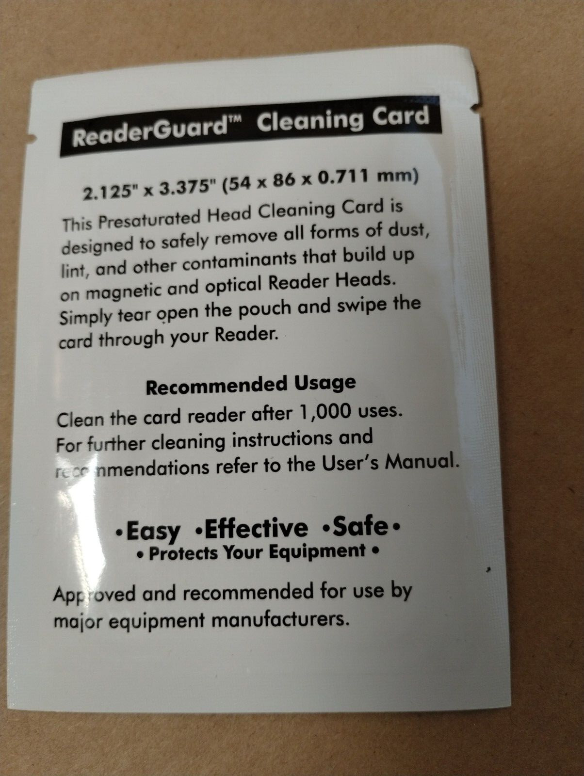 Ci Kyan Credit Card Reader Cleaner, POS Swipe Terminal Cleaning Cards LOT of 25