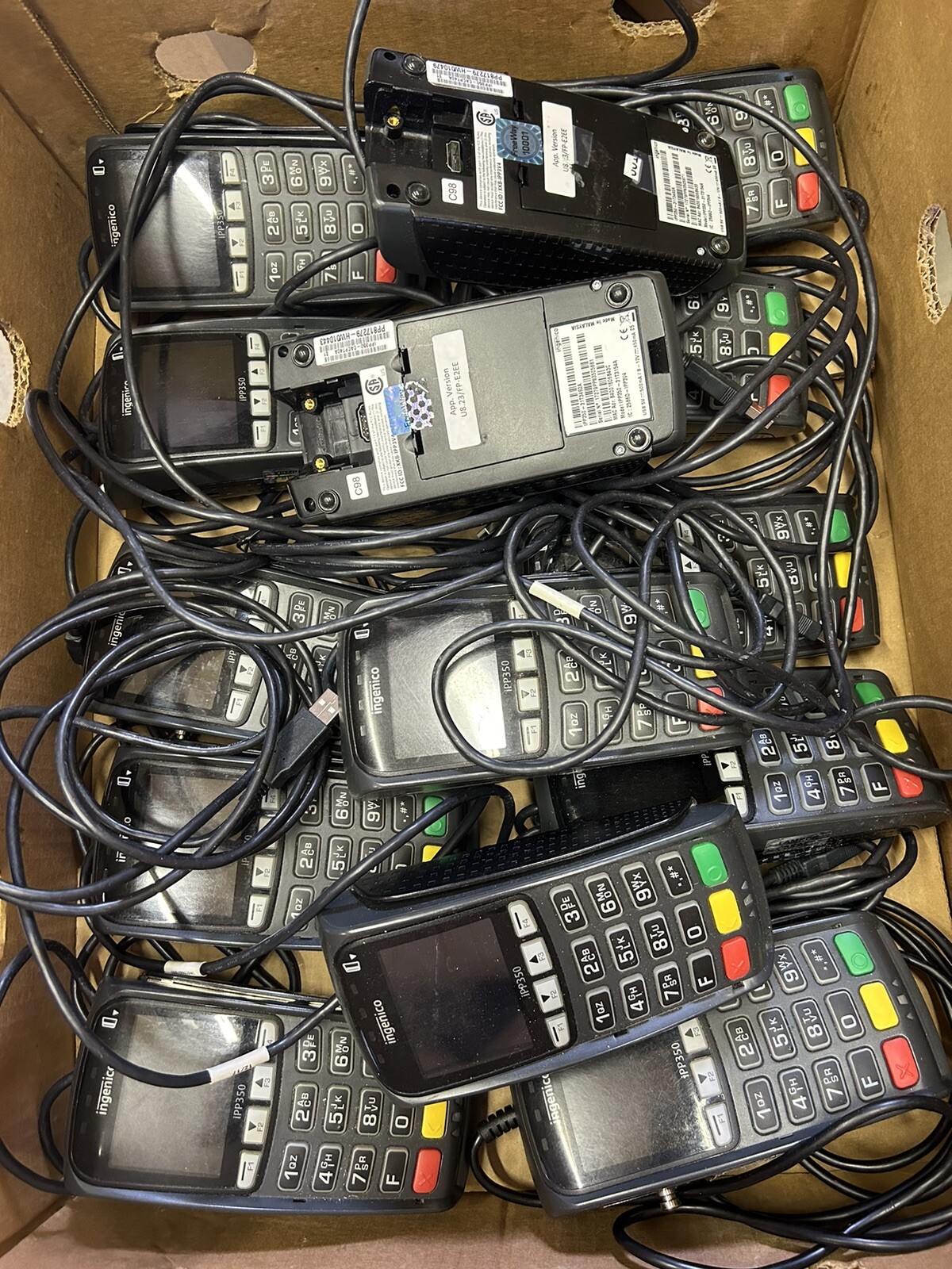 Lot of 14 Ingenico Credit Card Payment Terminal IPP350 READ