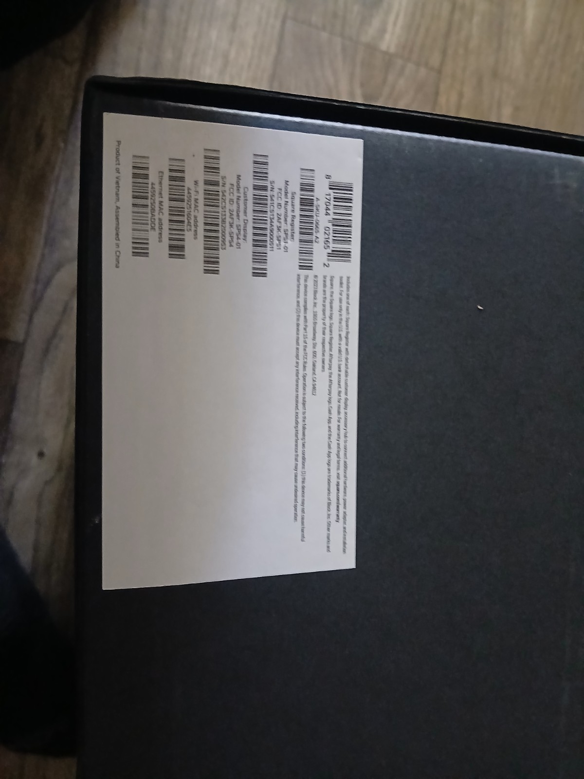 Square Register POS Systems And Customer Displays SPS1-01/SPS4-01 Black