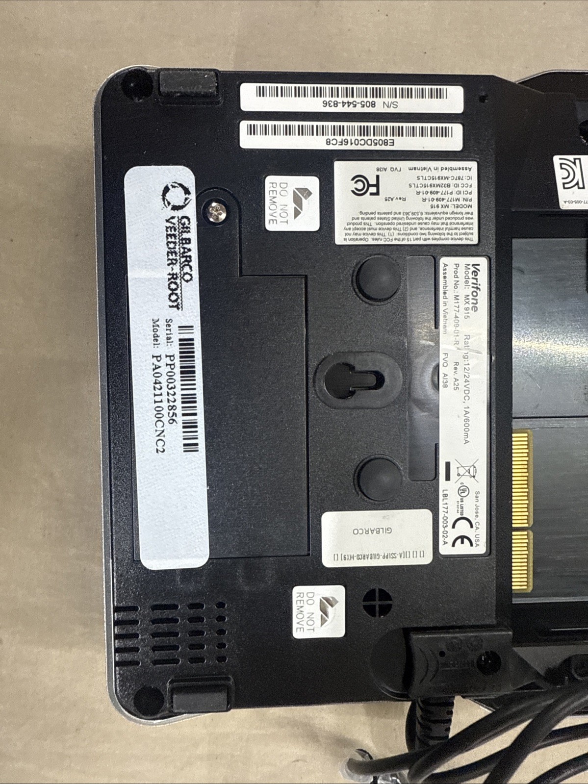 VeriFone MX 915 Credit Card Pinpad Payment Terminal M177-409-01-R PA0421100CNC2