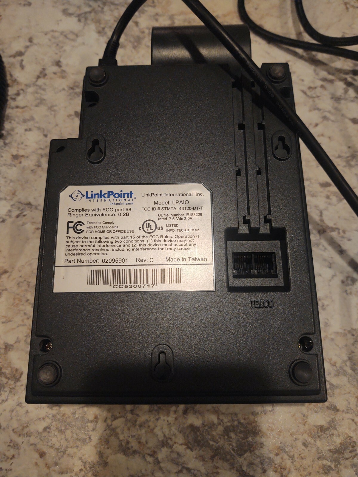 Linkpoint A10 LPA10 Credit / Debit Card Terminal W/2 Pin pads. First data FD10