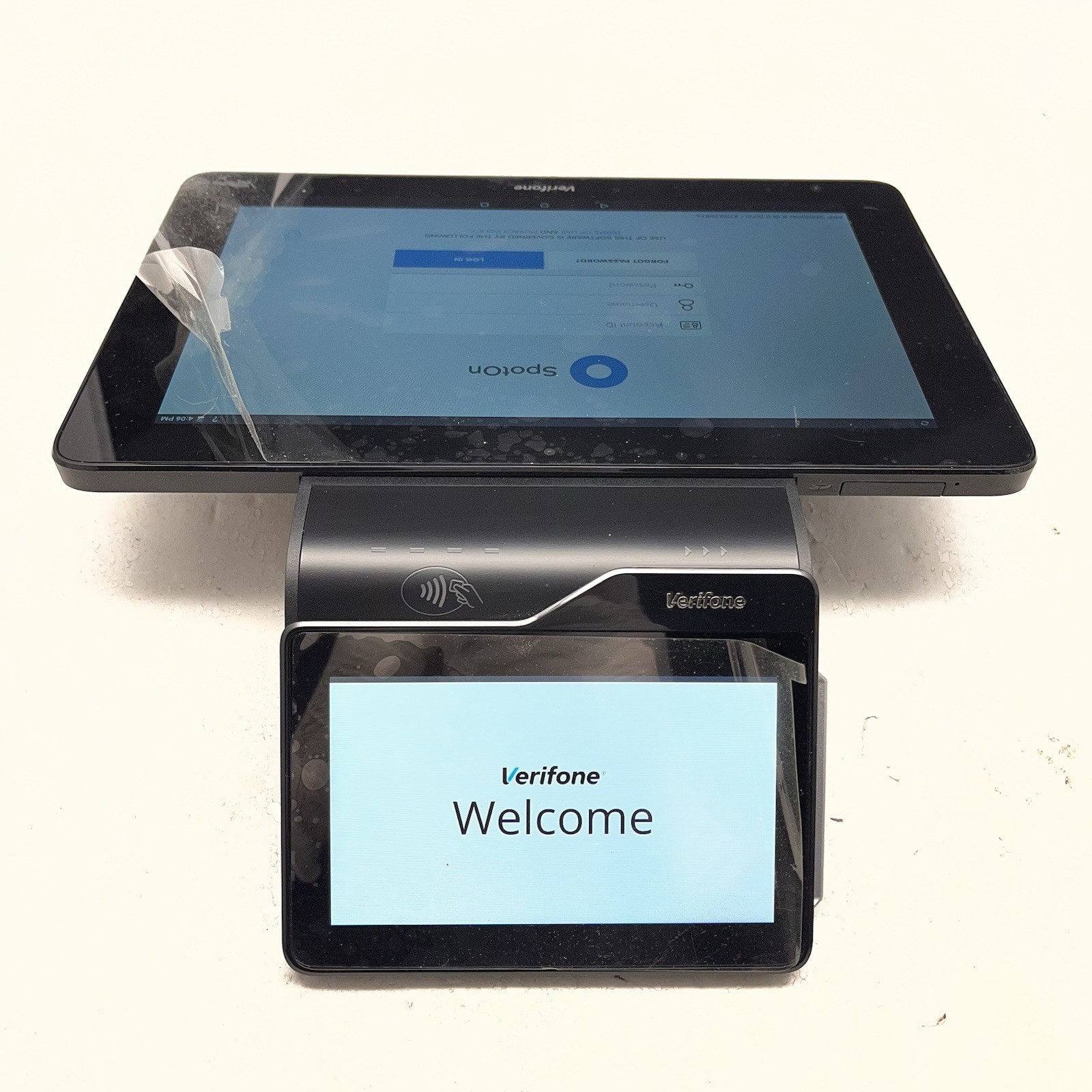 Verifone Carbon 10 Android Point Of Sale System Stand Only Sold As Is Spot On E2
