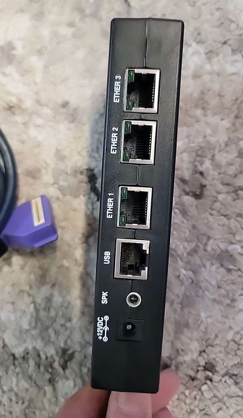 24173-02-R Verifone Purple Multiport Ethernet Switch Cable with AC Adapter (M1)