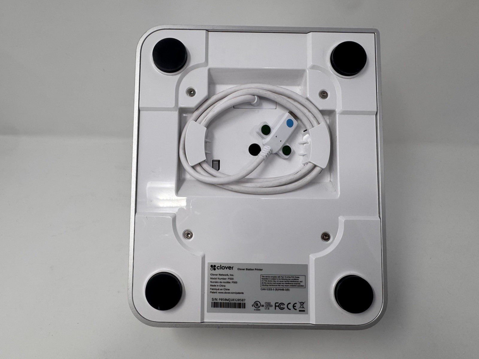 Clover Station Receipt Printer P500 with Integrated Cable From Working POS