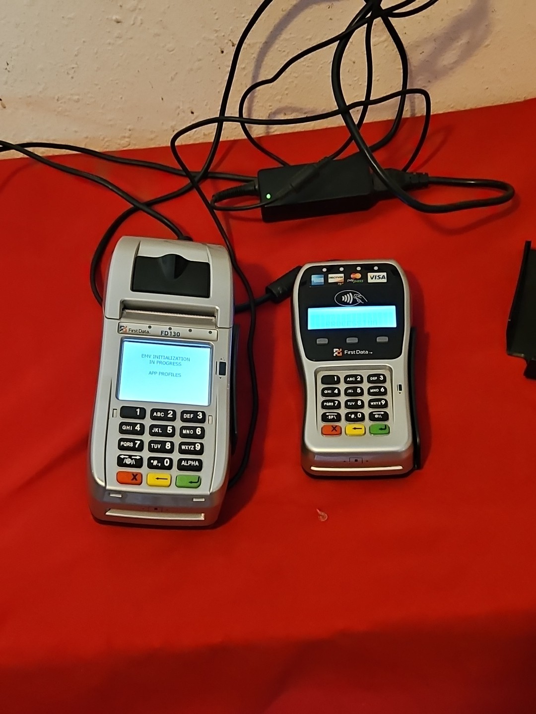 First Data FD130 Duo and FD-35 PIN Pad Credit Debit Card POS Terminal FD130Duo
