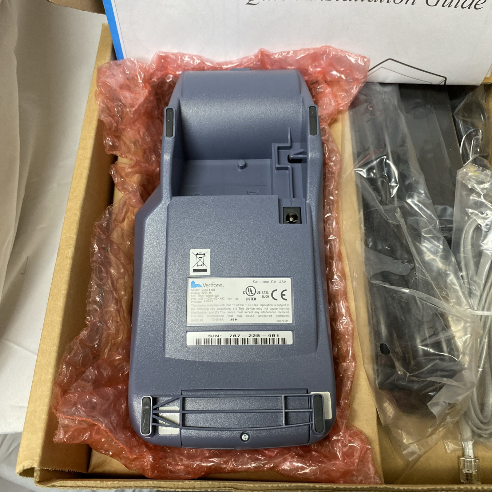 Omni 3730/3730LE credit card reader-all parts included-instruction manual
