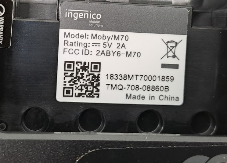 Ingenico Moby 70 M70 POS Tablet Mobile Terminal Converge Stand