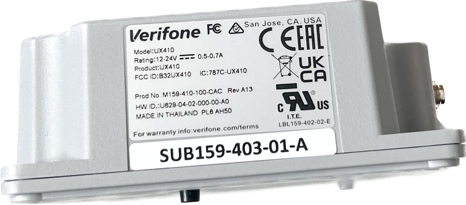 Gilbarco UX410 CAC Contactless NFC Terminal Payment M159-410-100-