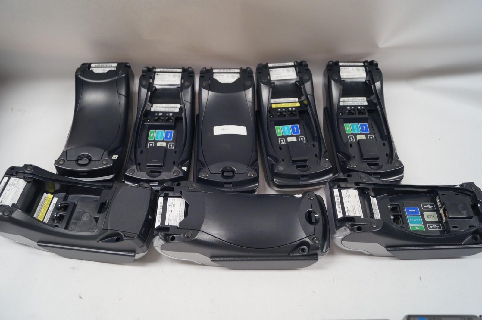 LOT (8) VeriFone VX 520 EMV Terminal 3 with Bottom Covers RESELLER WORKING D322