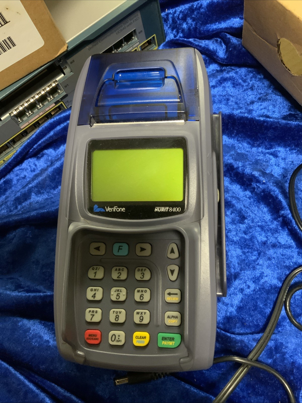 VeriFone Nurit 8400 Point of Sale System Credit Card Reader Terminal 8400US02F12
