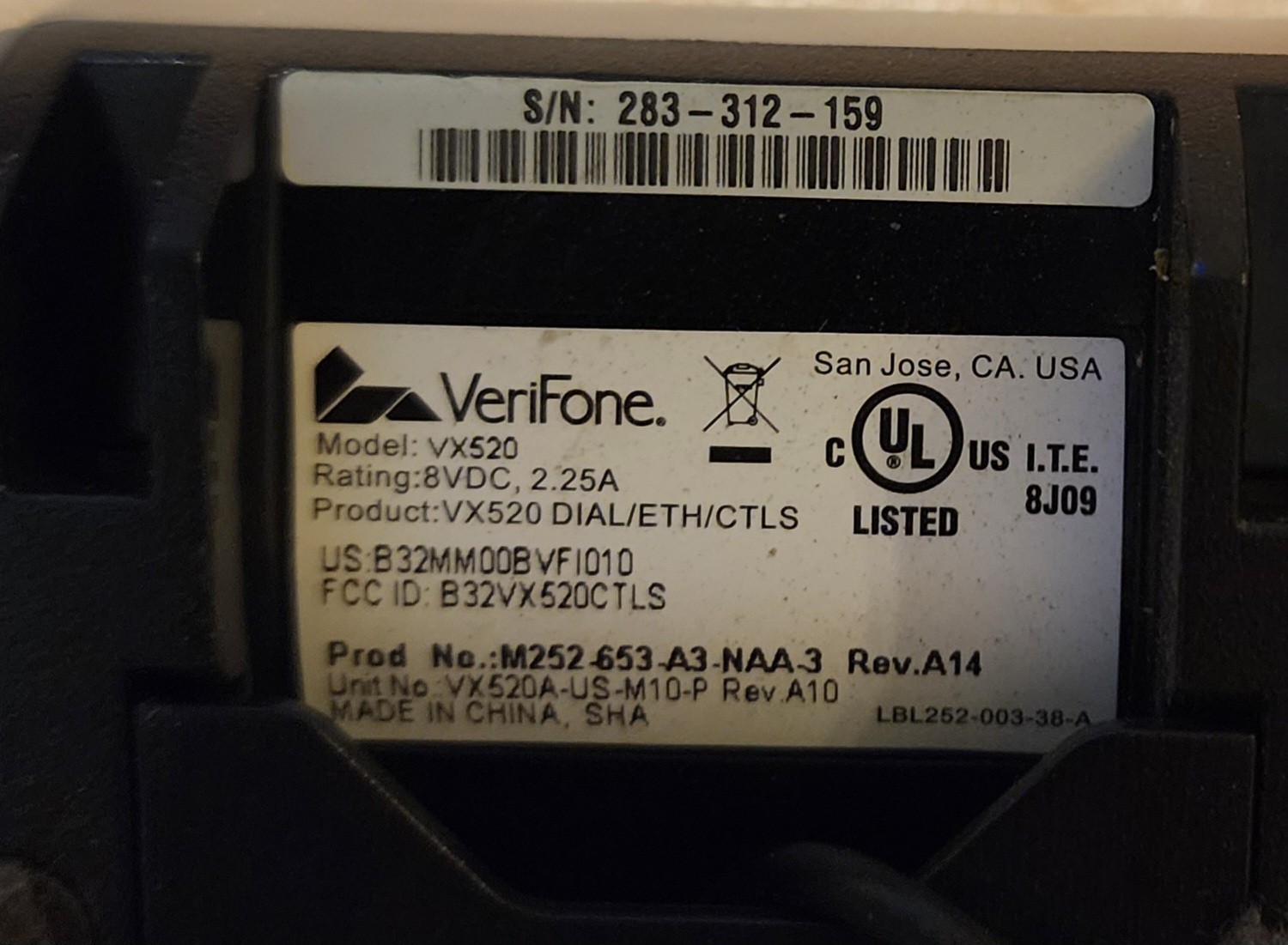 Lot of 2 Verifone VX520 VX 520 Credit Card Machine Terminal Reader