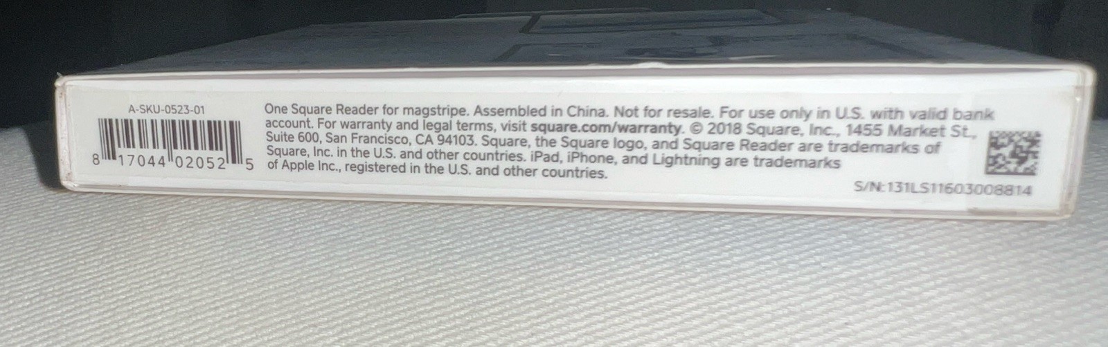 Square Reader for Magstripe (Lightning) Wired Credit Card Reader for iPhone/iPad