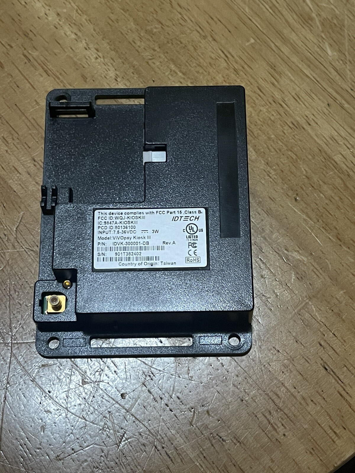 Diebold ID TECH ViVOpay Kiosk III USB CCR MAIN CONTROL UNIT IDVK300001DB