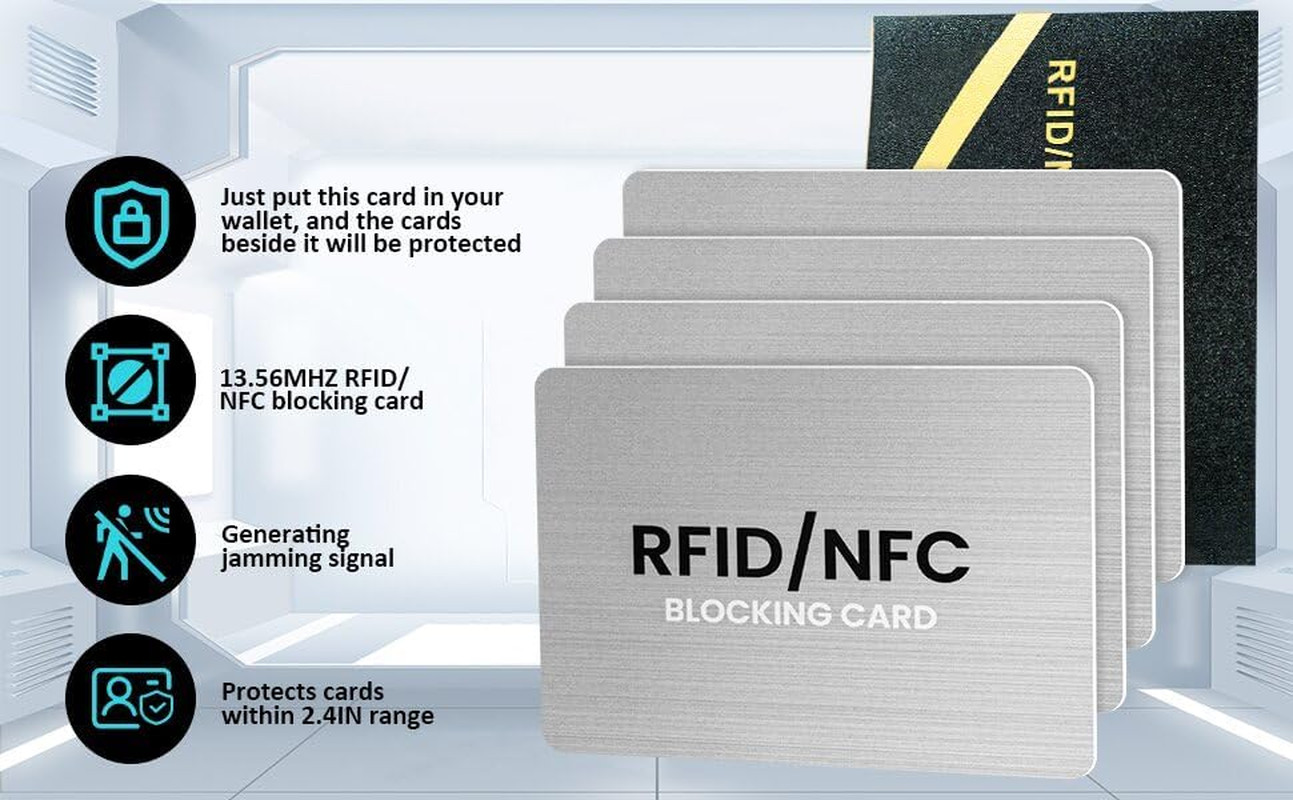 RFID Blocking Cards, Premium Contactless NFC Debit Credit Card & Passport Protec