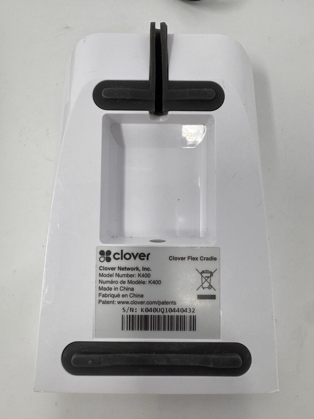 Clover Flex Cradle Dock Model K400 with OEM Power Adapter Tested Works A