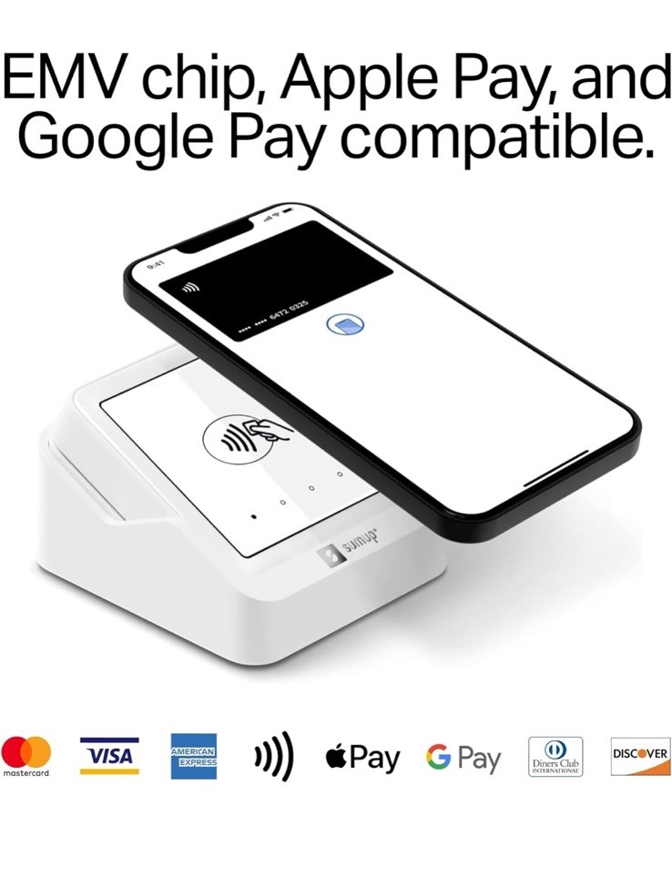 💪Solo Credit Card Payment Card Reader with Charging Station. Full Touch-Screen