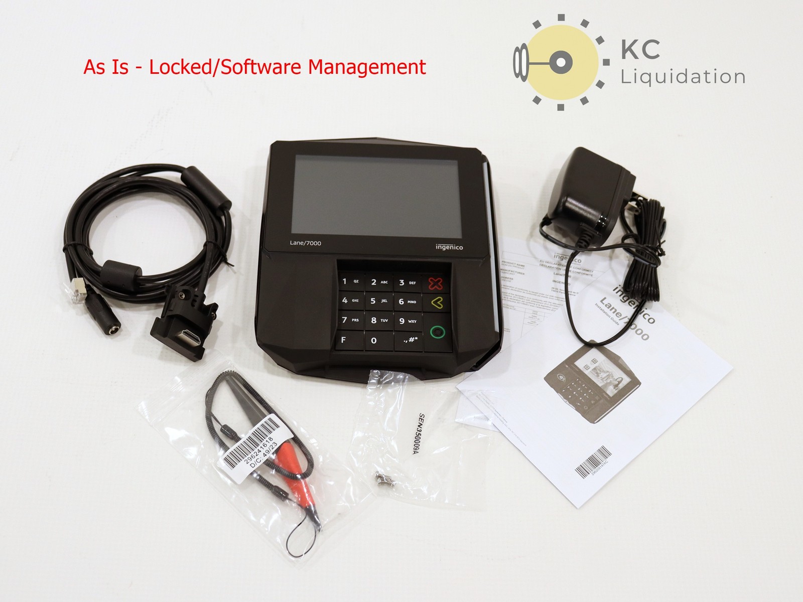 Ingenico Lane 7000 LAN70BX Card Reader Payment Terminal PRG30313542S – As Is