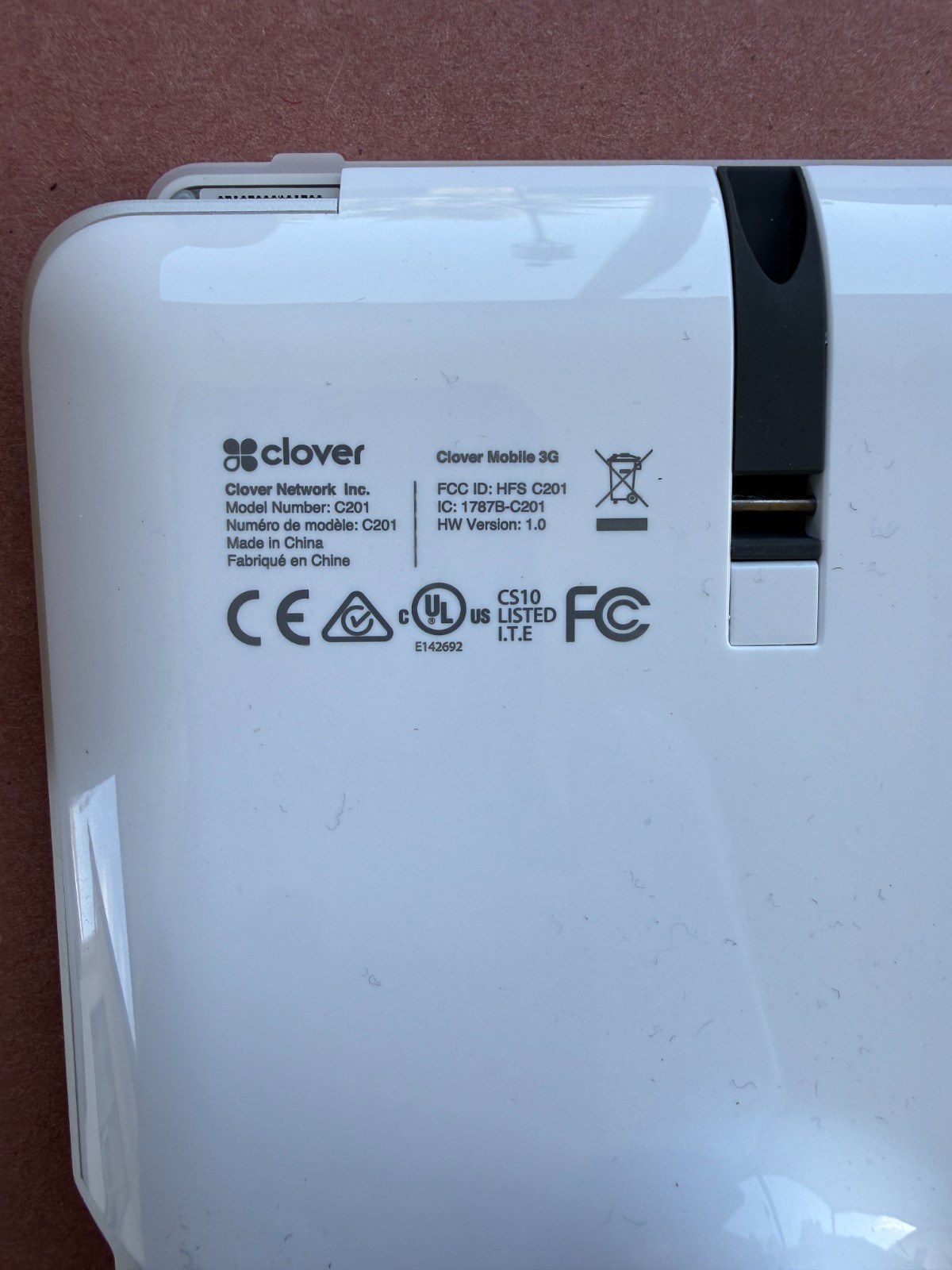 Clover Network Mobile 3G C201 – Handheld POS G505