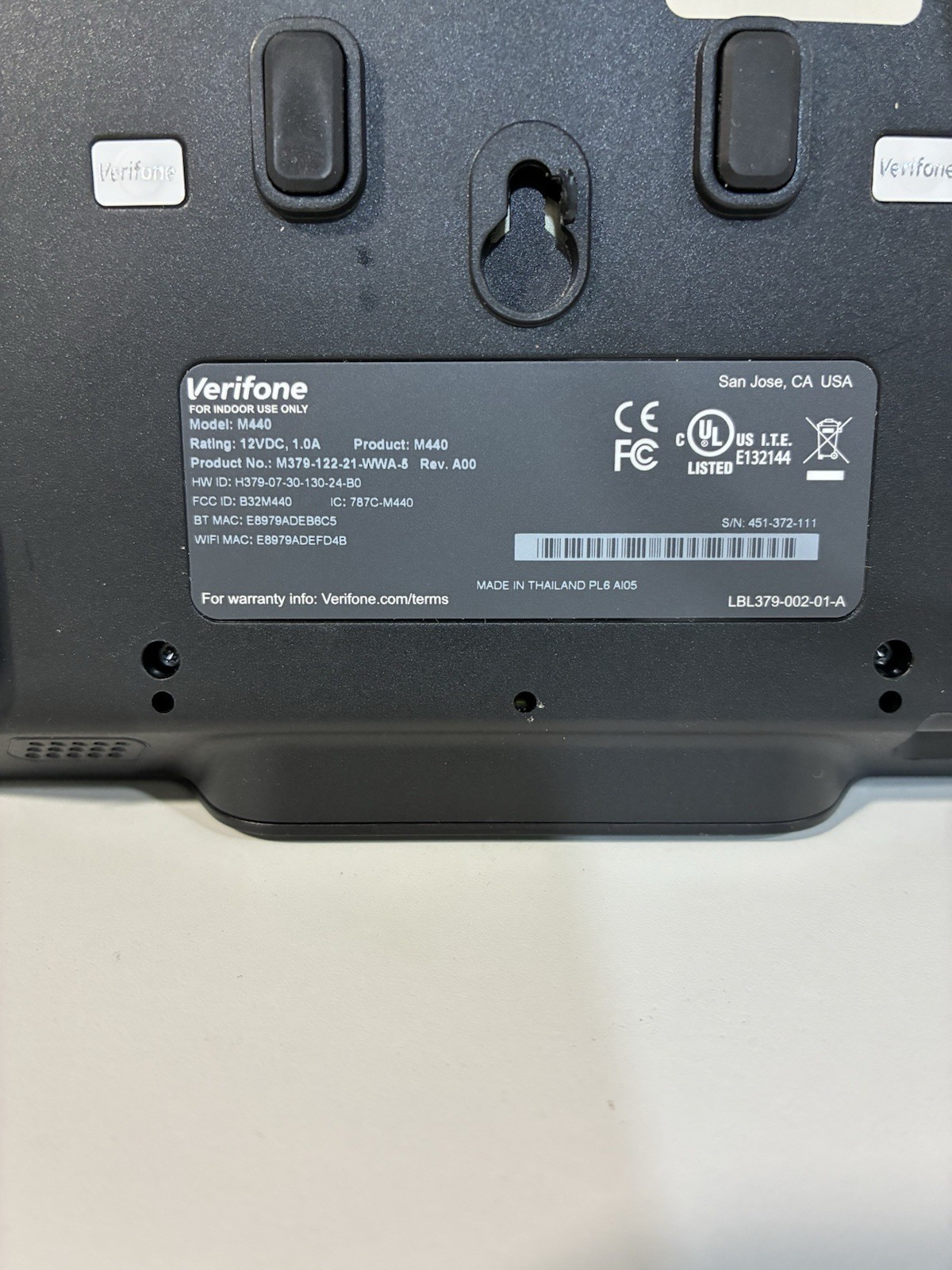 Verifone M440 Card Reader Payment Terminal Lot of 3 w/ Stylus Power Boxes Parts