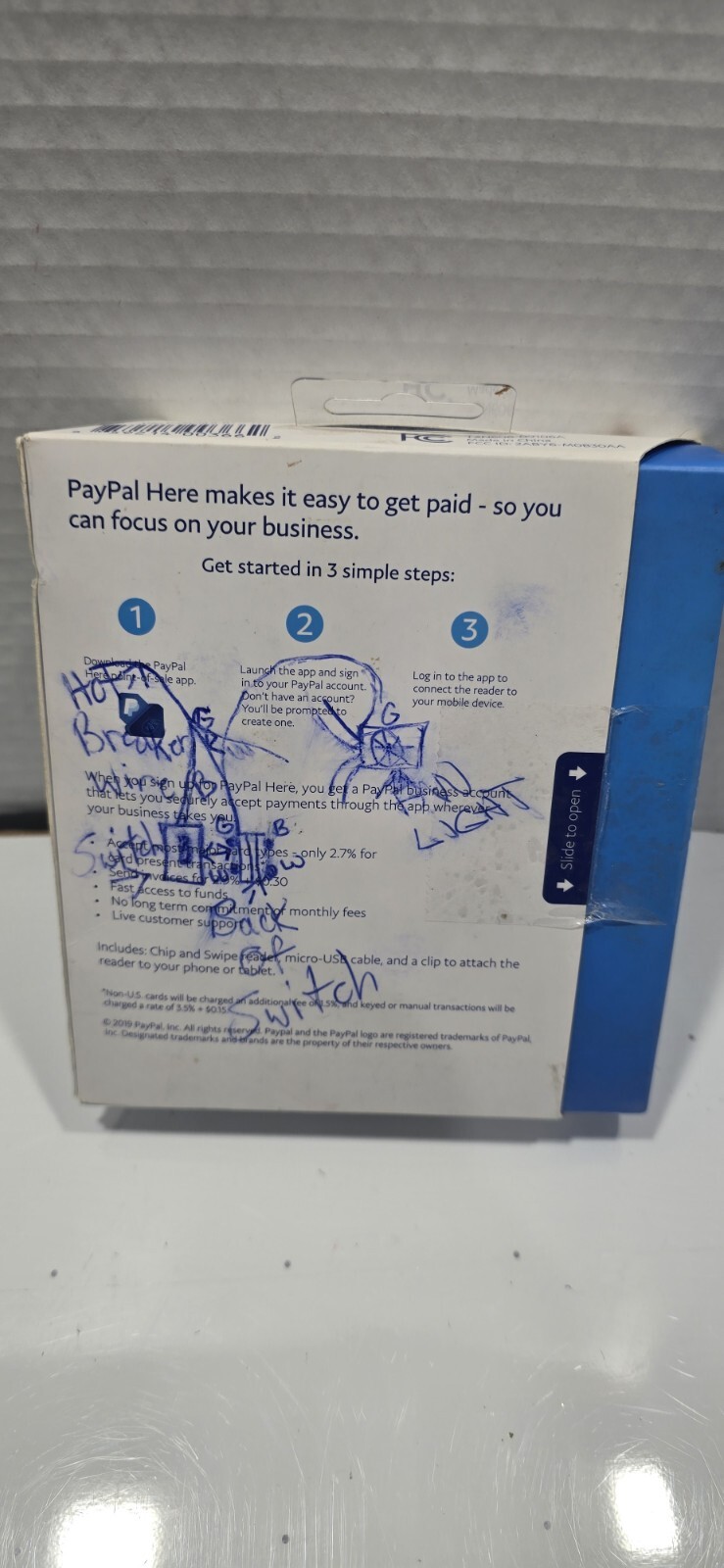 PayPal Here Chip and Card Swipe Reader Credit & Debit Cards Mobile