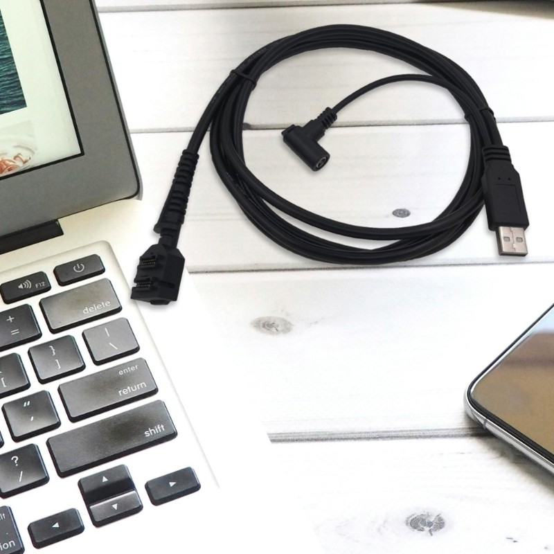 Flexible 14pin IDC DC5521 Female Power USB Cable For VX805 VX820 Scanner Line