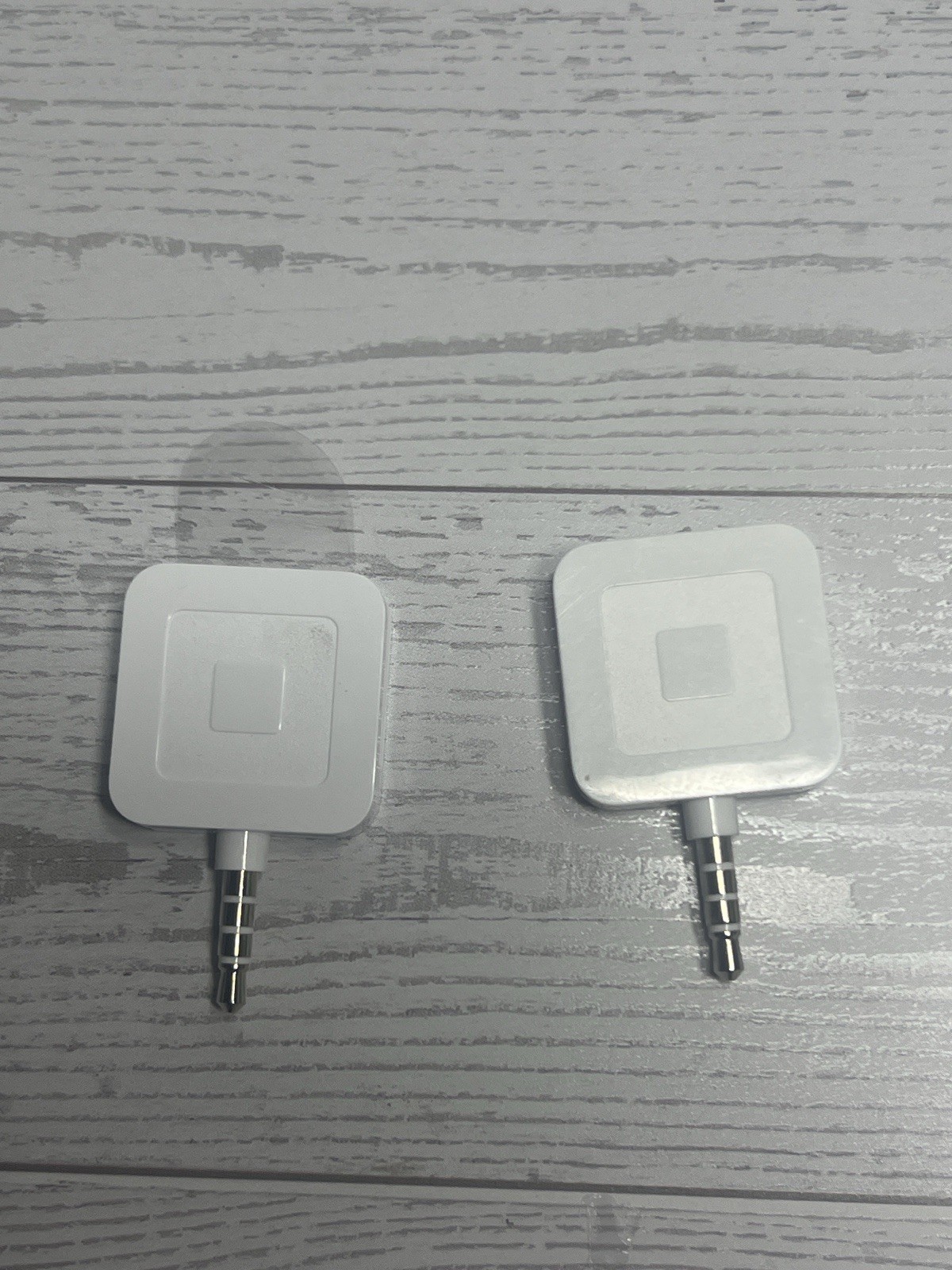 [Lot of 2 ]Square Credit Card Reader for Mobile, 3.5mm Headphone Aux Jack, White