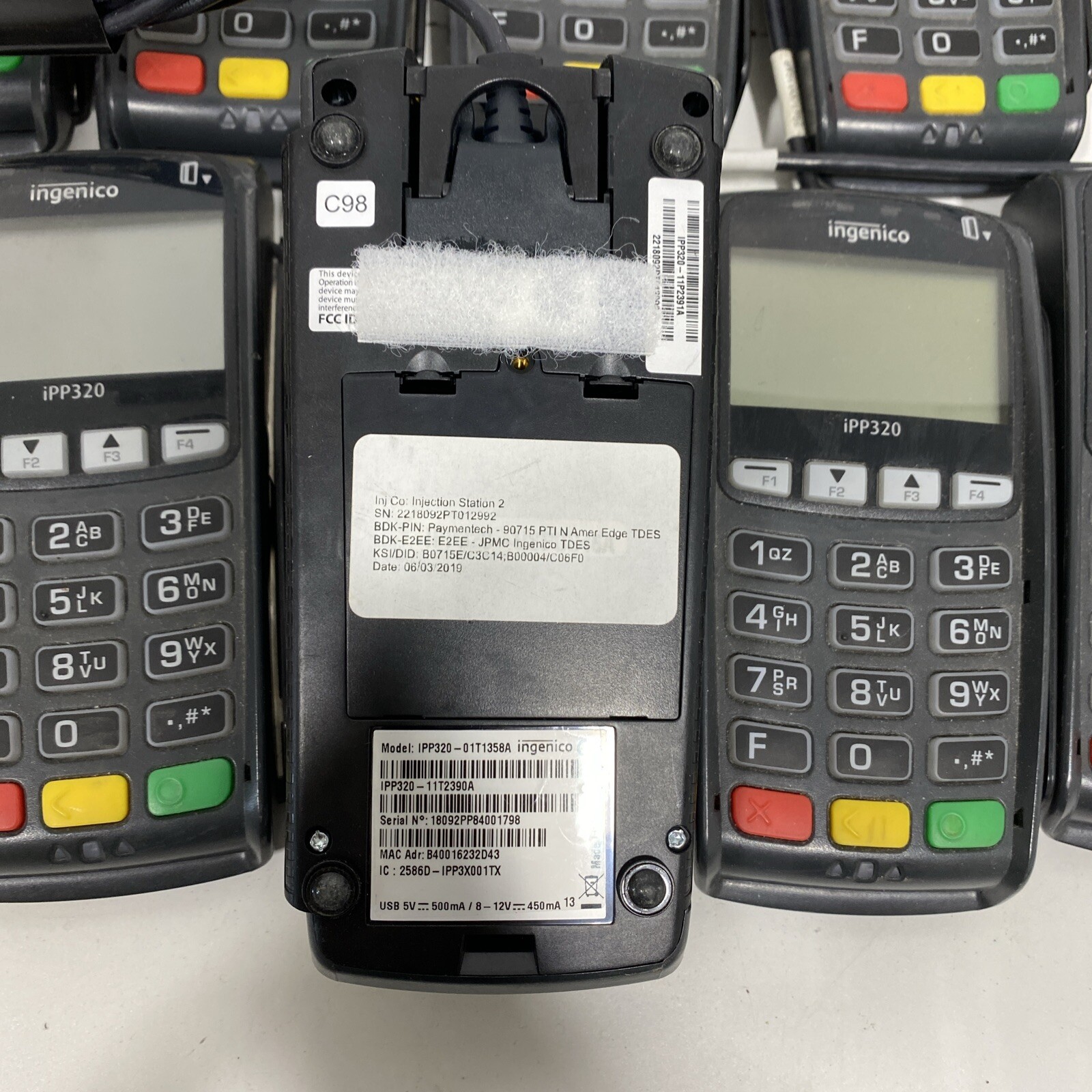INGENICO IPP320 POS CREDIT CARD READER IPP320-01T1358A Lot of 9 w/ USB cables