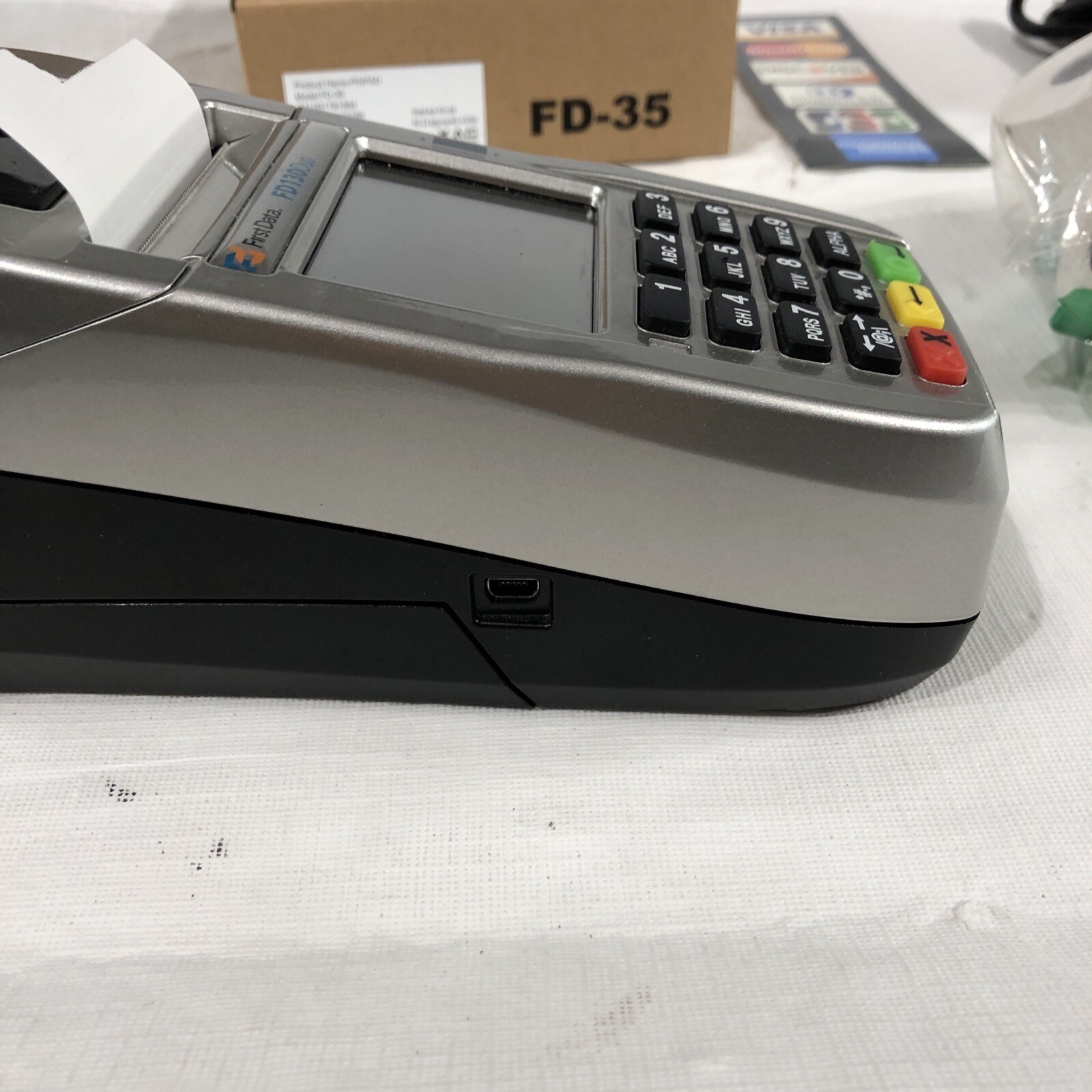 First Data FD130 Duo Credit Card Terminal with FD35 Keypad (tap, EMV)