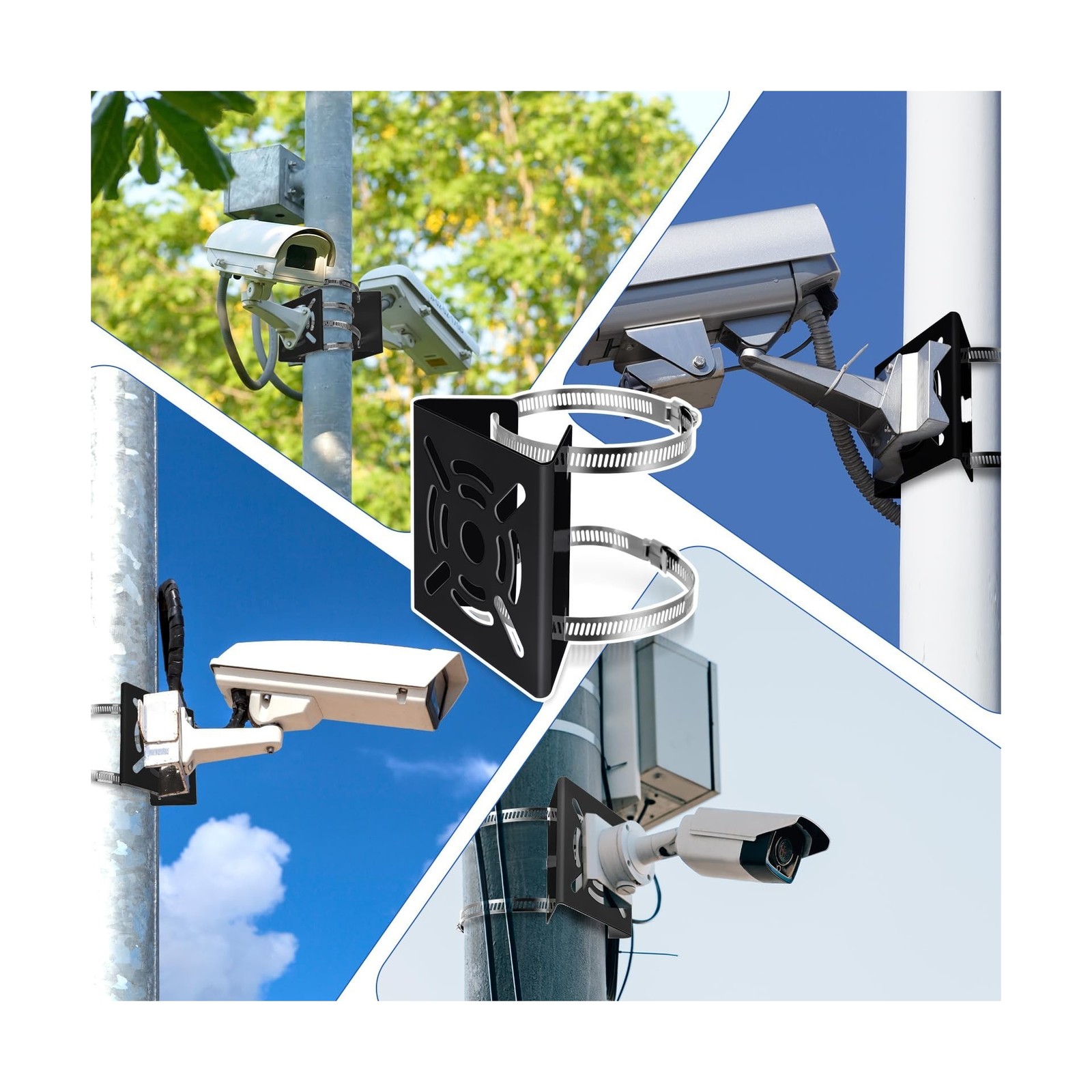 3 Pcs Universal Vertical Pole Mount for Security Camera Wall Mo… FAST USA SHIP