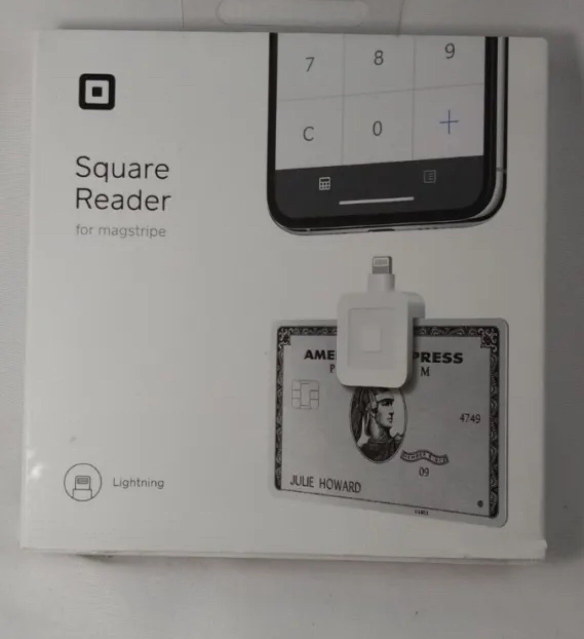NEW Square – Magstripe Reader with Lightning Connector – Glossy White
