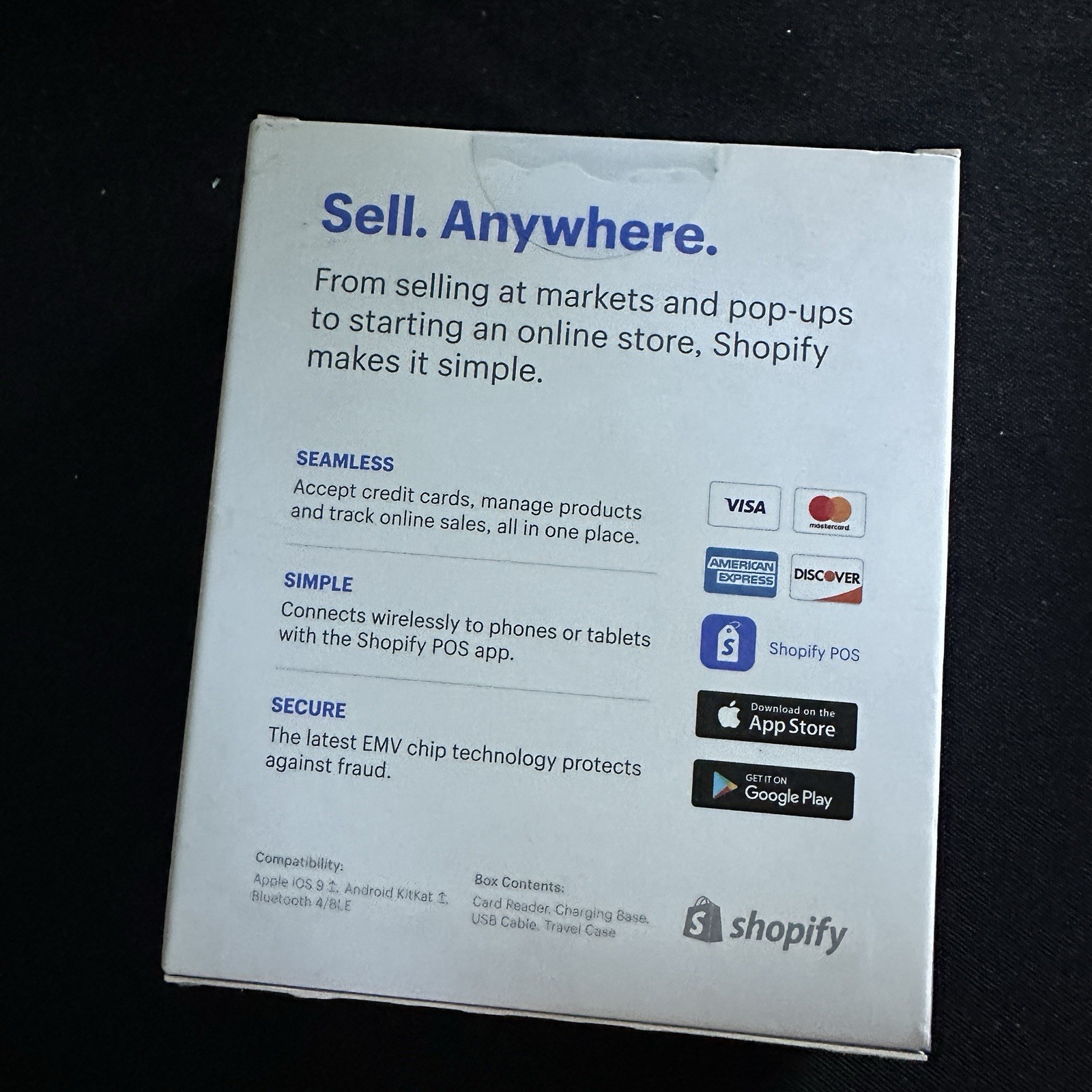 Shopify Credit Card Reader Chip & Swipe White Model S1701 – New