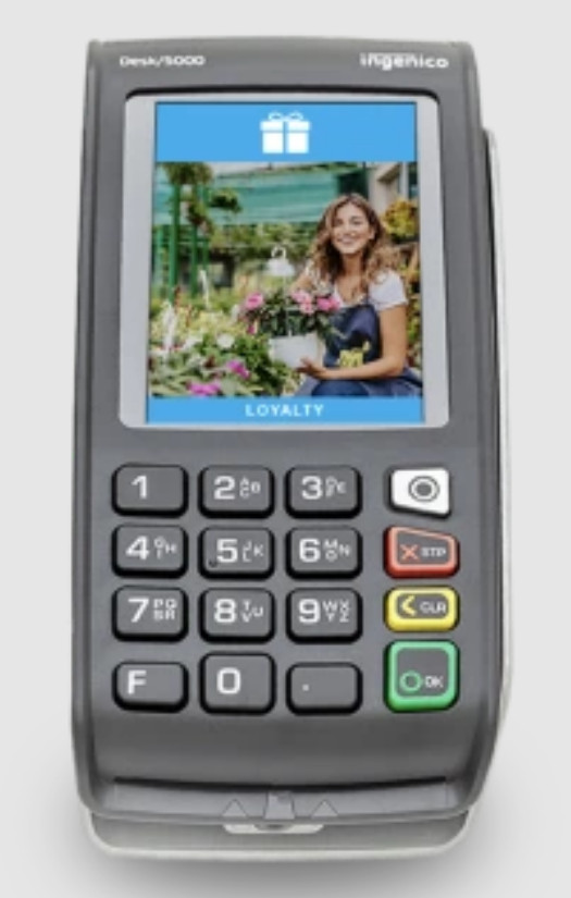 Ingenico Desk/5000 Wired Credit Card Terminal Reader w/ Chase Screen