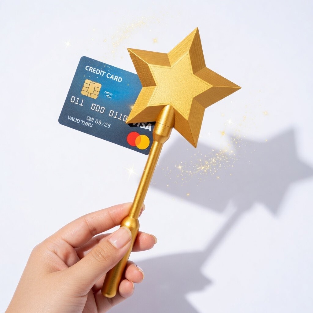 Custom 3D printed Credit Card Wand (GOLD W/ PINK TOP)