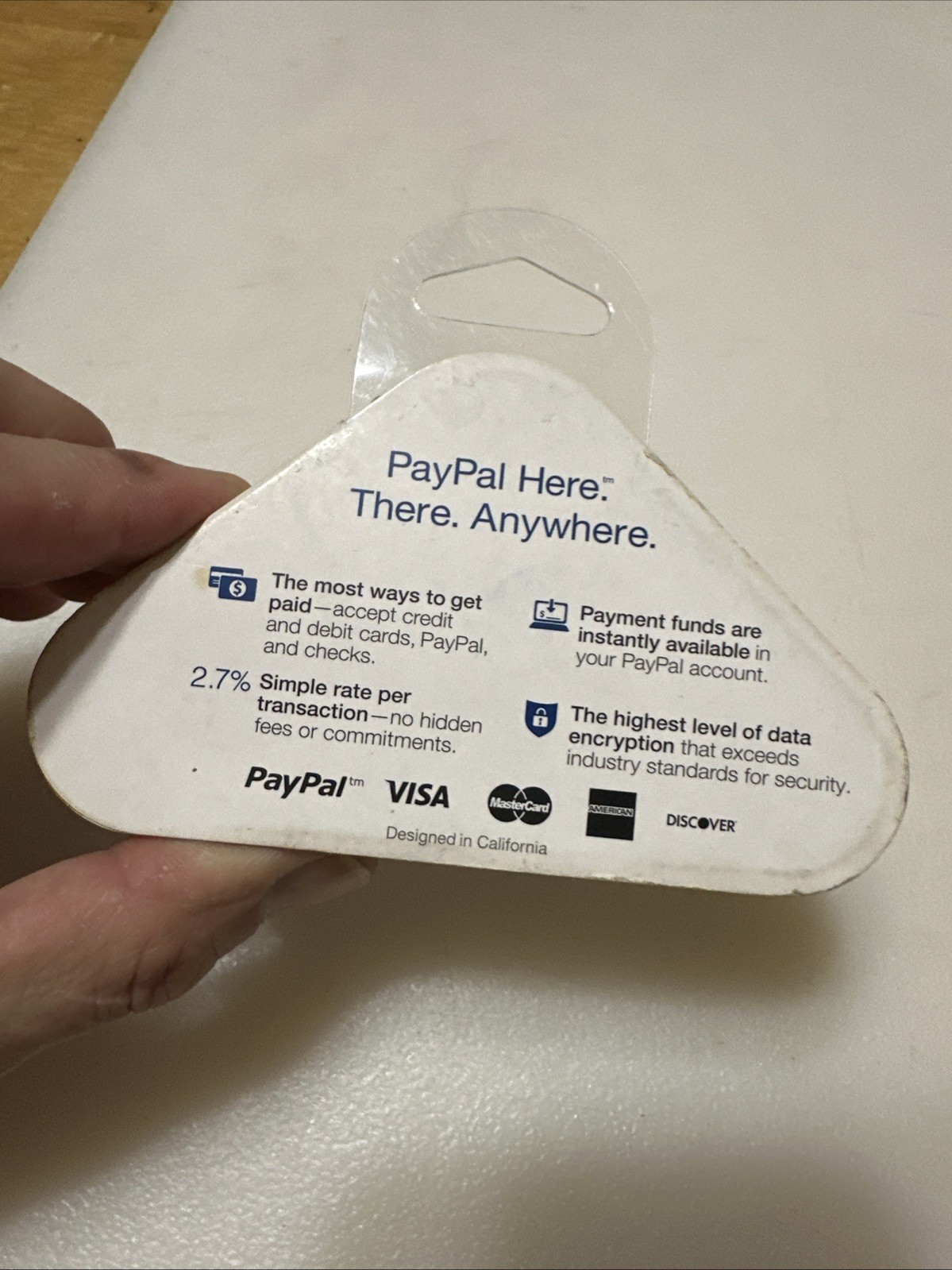 NOS Ives Behar Designed Triangle PayPal Mobile Card Reader NOS NEW Collectible