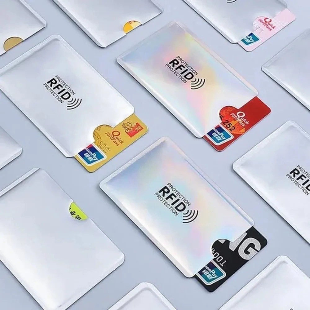10Pcs Anti-Scan Card Sleeve Anti-Magnetic Anti-Theft anti RFID/NFC Scanning Alum