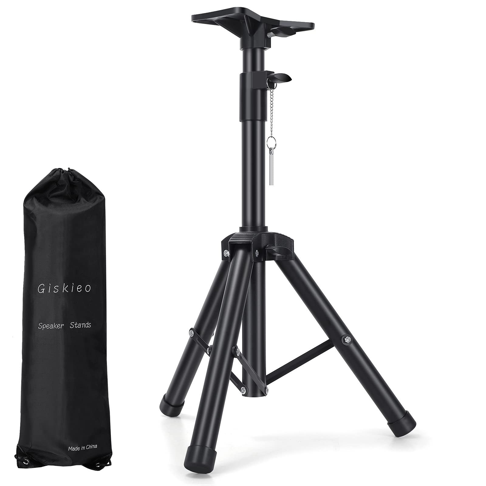 Heavy Duty PA & DJ Speaker Stand – Adjustable Height 30″ to 44″ Steel, Carry …