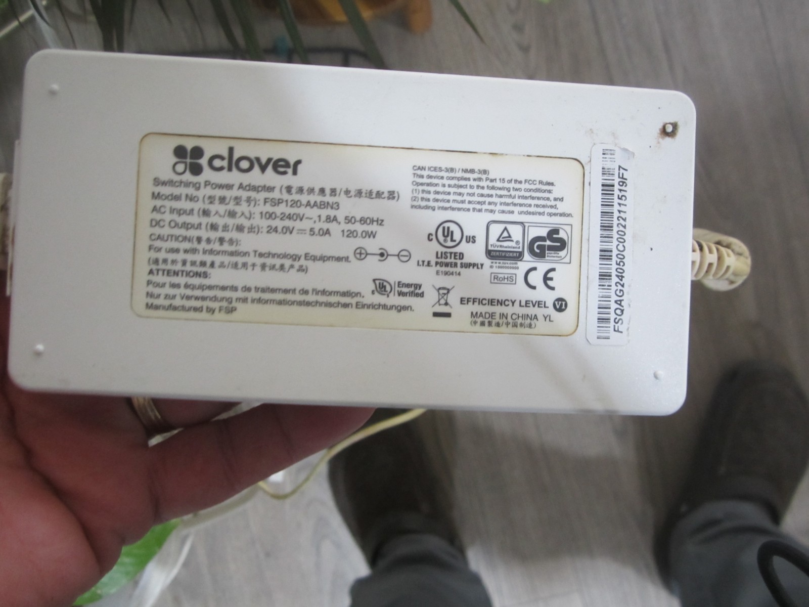 Clover C500 POS Terminal – Powers On – Screen Only – Pin Locked