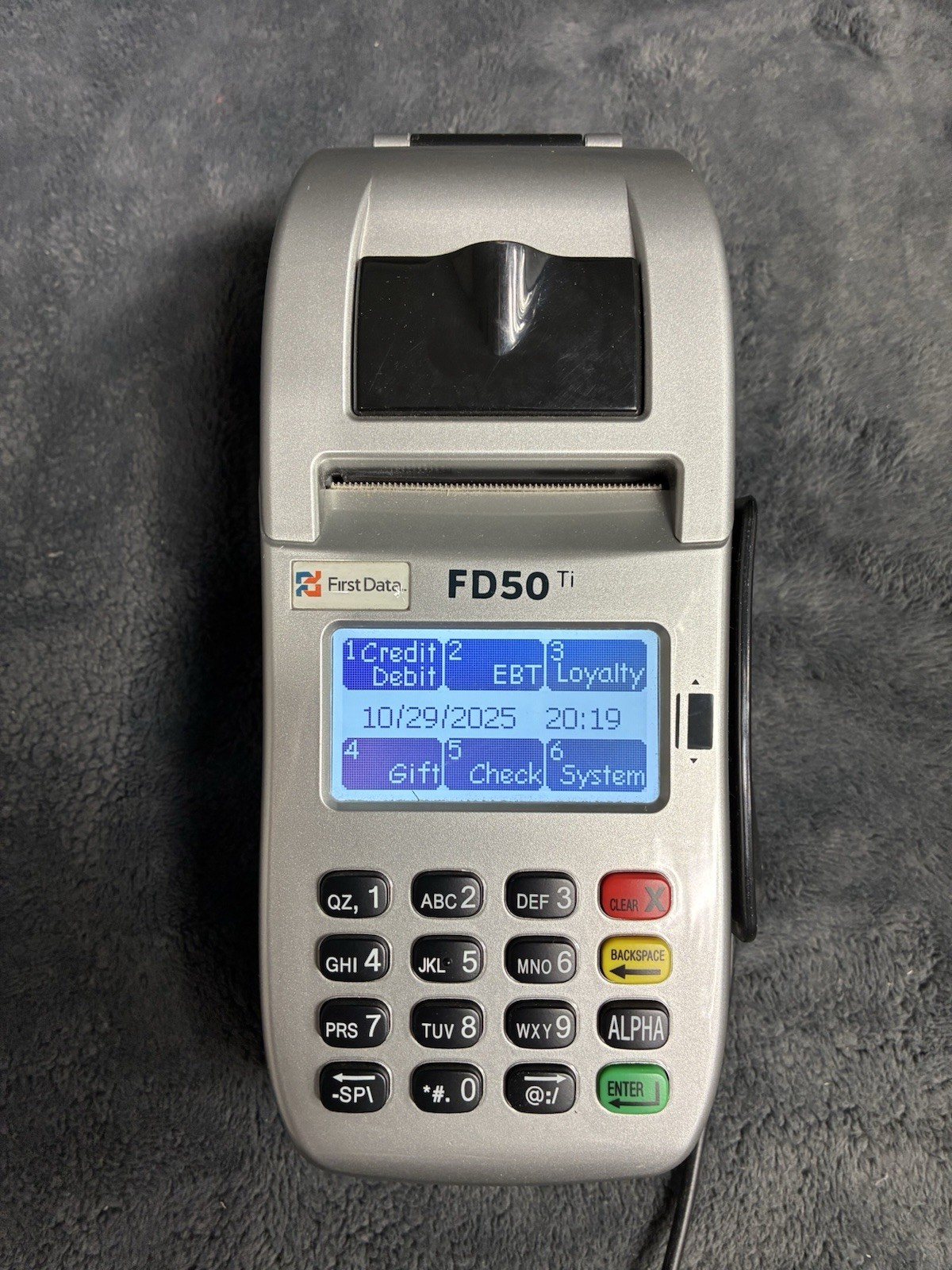First Data FD50 Credit Card With Power Supply