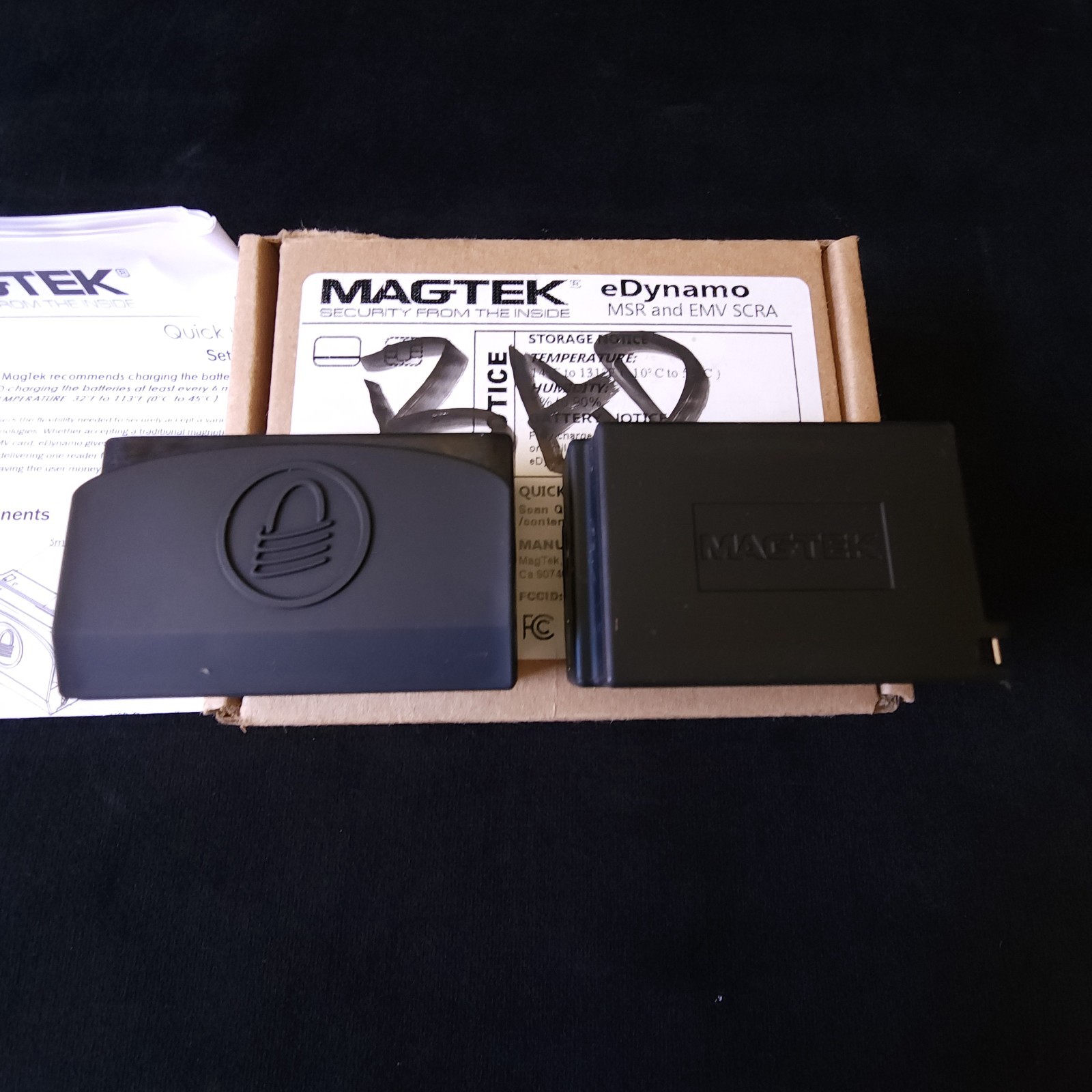 2 Magtek 21079802 Rev N eDynamo Secure Mag / EMV Chip Mobile Credit Card Readers