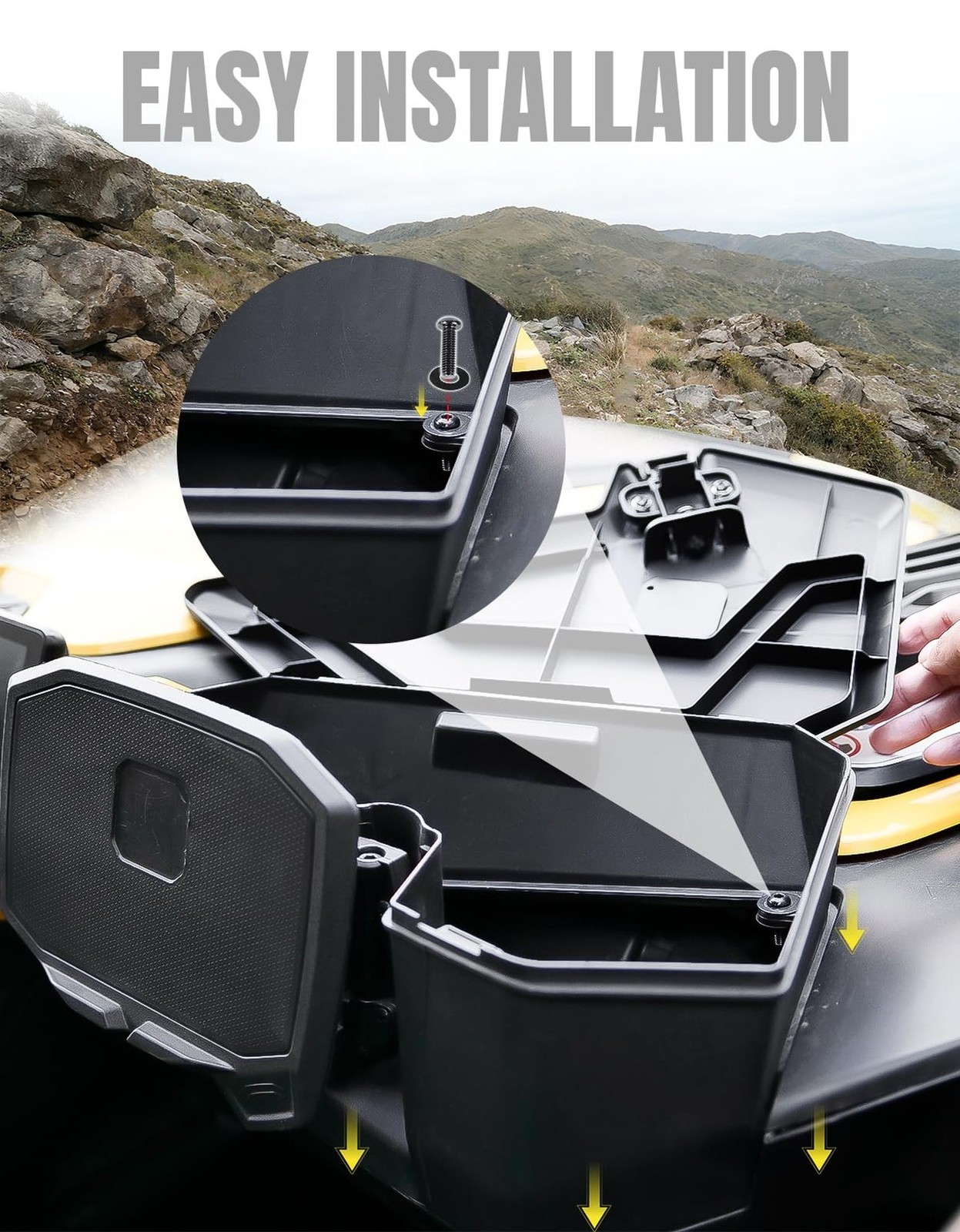 Tablet Phone Holder with 4L Storage Box for Can-Am Maverick R, R X, R X RS 20…