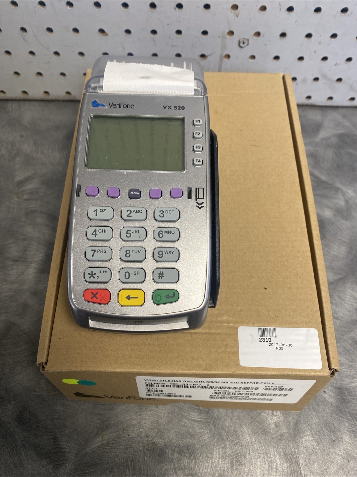 Verifone VX520 VX 520 Credit Card Machine Terminal Reader(No Power Cord)