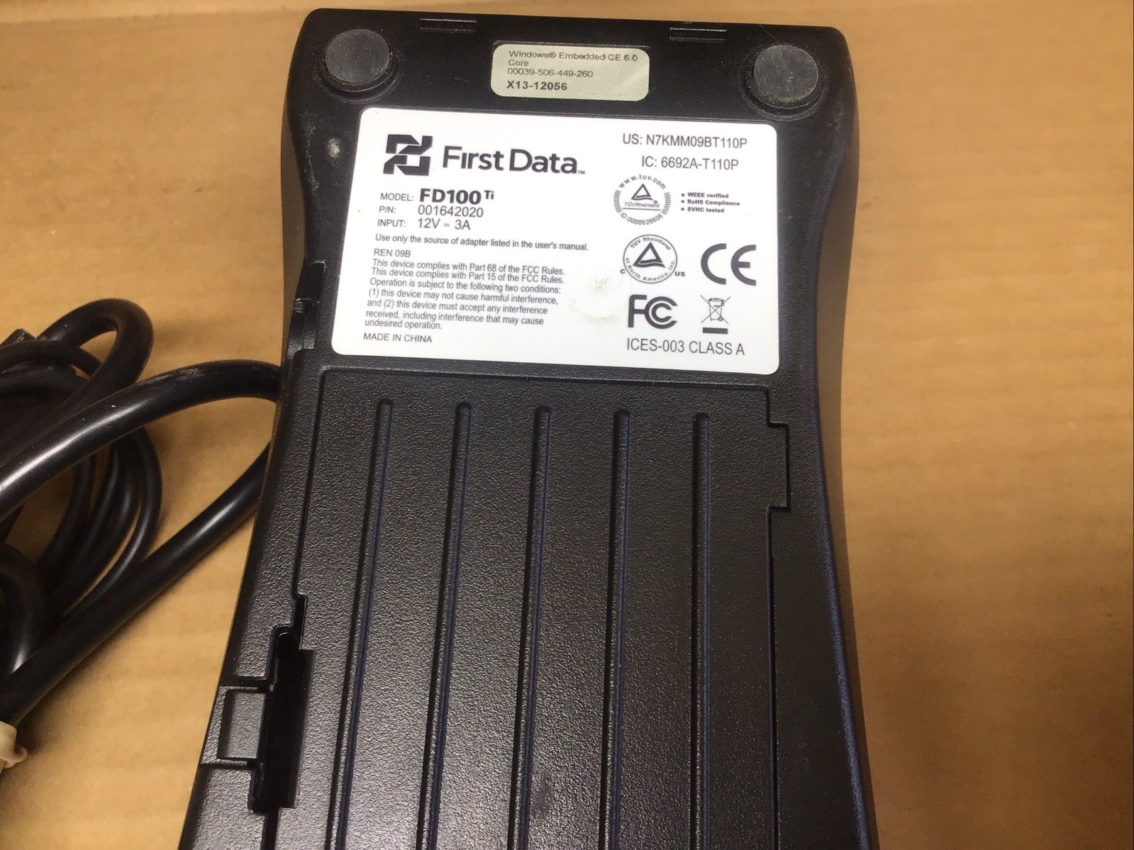 First Data FD100 Ti Credit Card Terminal with FD35 Pin Pad