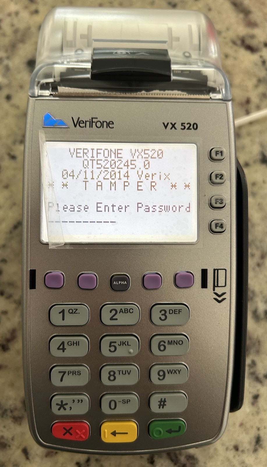 Verifone VX520 VX 520 Credit Card Machine Terminal Reader Tested