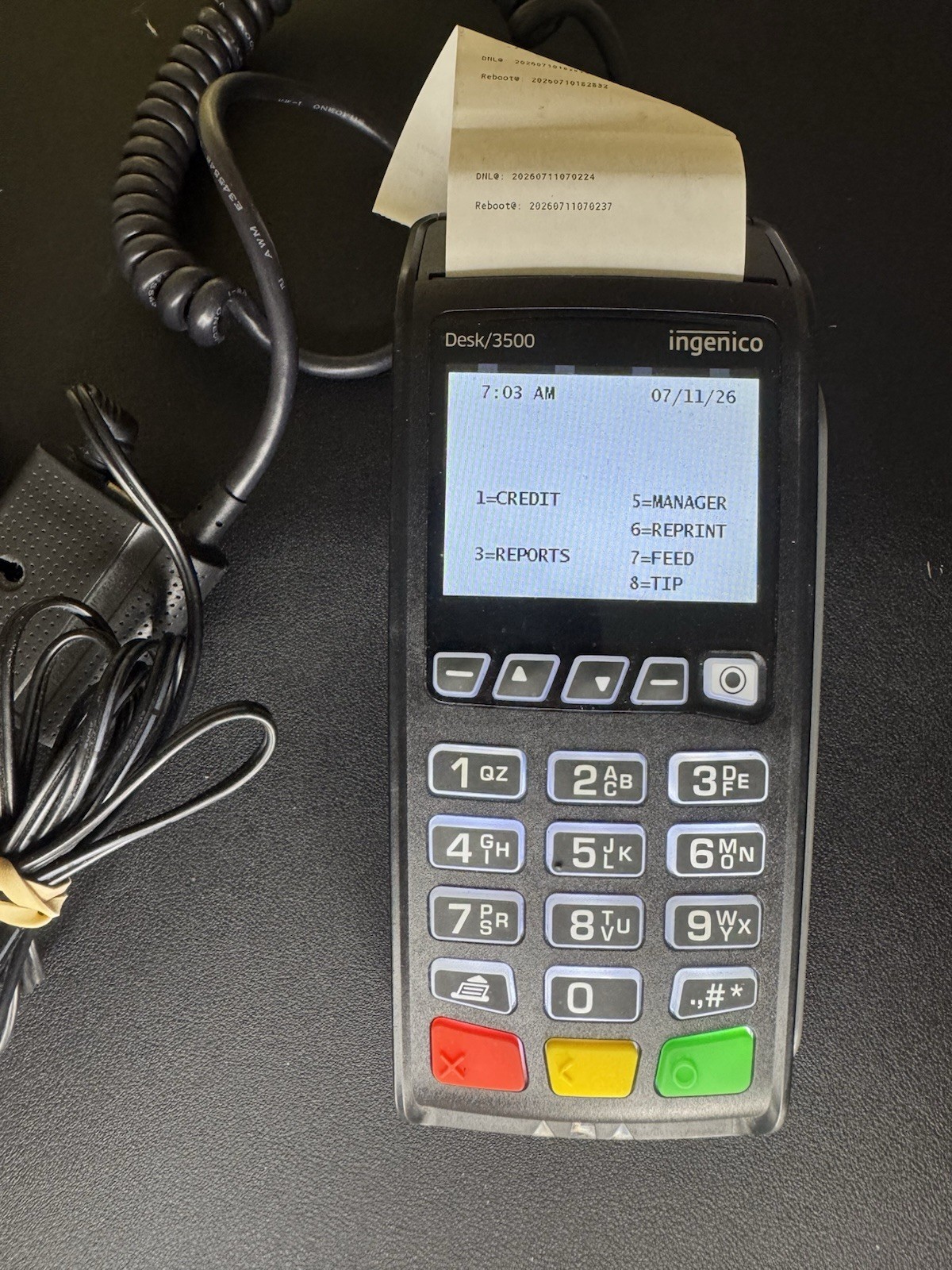 Ingenico Desk 3500 | Ethernet | Terminal |Card Reader | Need Factory Reset *READ