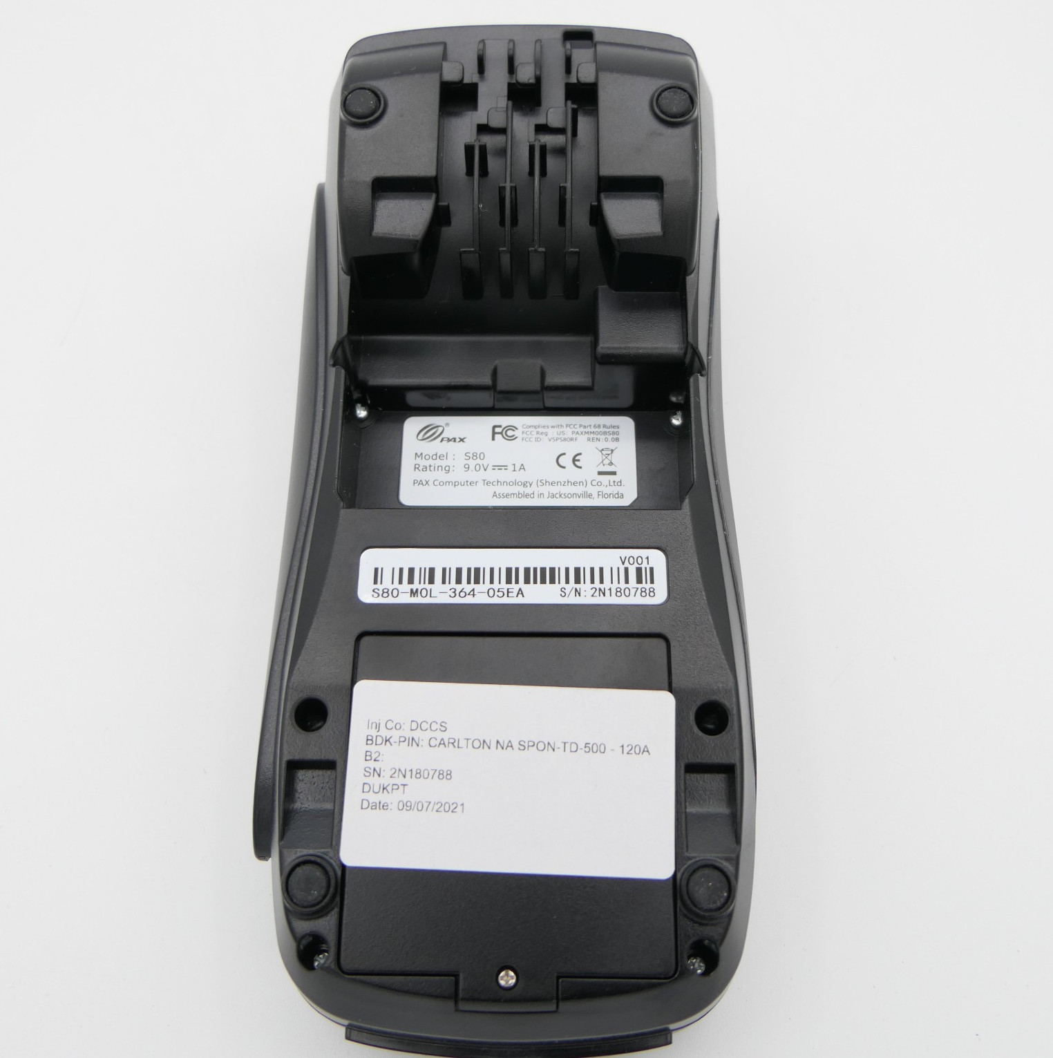 PAX S80 Credit Card Terminal Unit POS Includes Power Adapter & Phone Cord