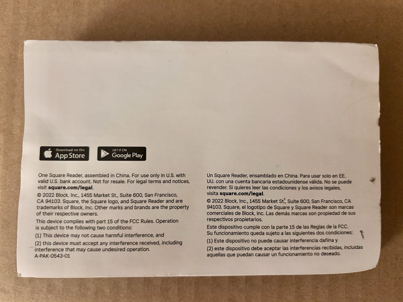 Square Reader For Magstripe Credit Card Scanner Lightning Connector iPhone iPad